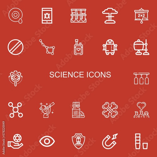 Editable 22 science icons for web and mobile