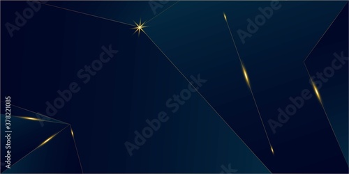 Deep Blue Luxury Gold Background. Royal Rich VIP Business Design © graficanto