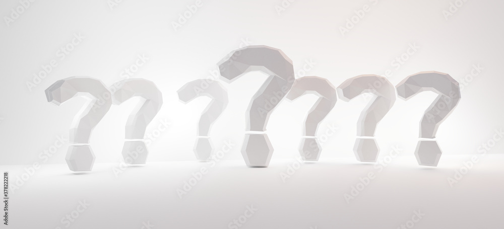 questions marks light grey white background graphic 3d-illustration questions marks light grey white background graphic 3d-illustration