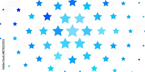 Light BLUE vector layout with bright stars. Modern geometric abstract illustration with stars. Theme for cell phones.