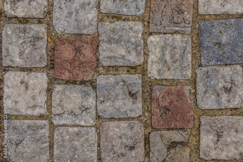 Cobbled pavement of an historic city. Karlovy Vary, Czechia Cobbled pavement of an historic city. Karlovy Vary, Czechia