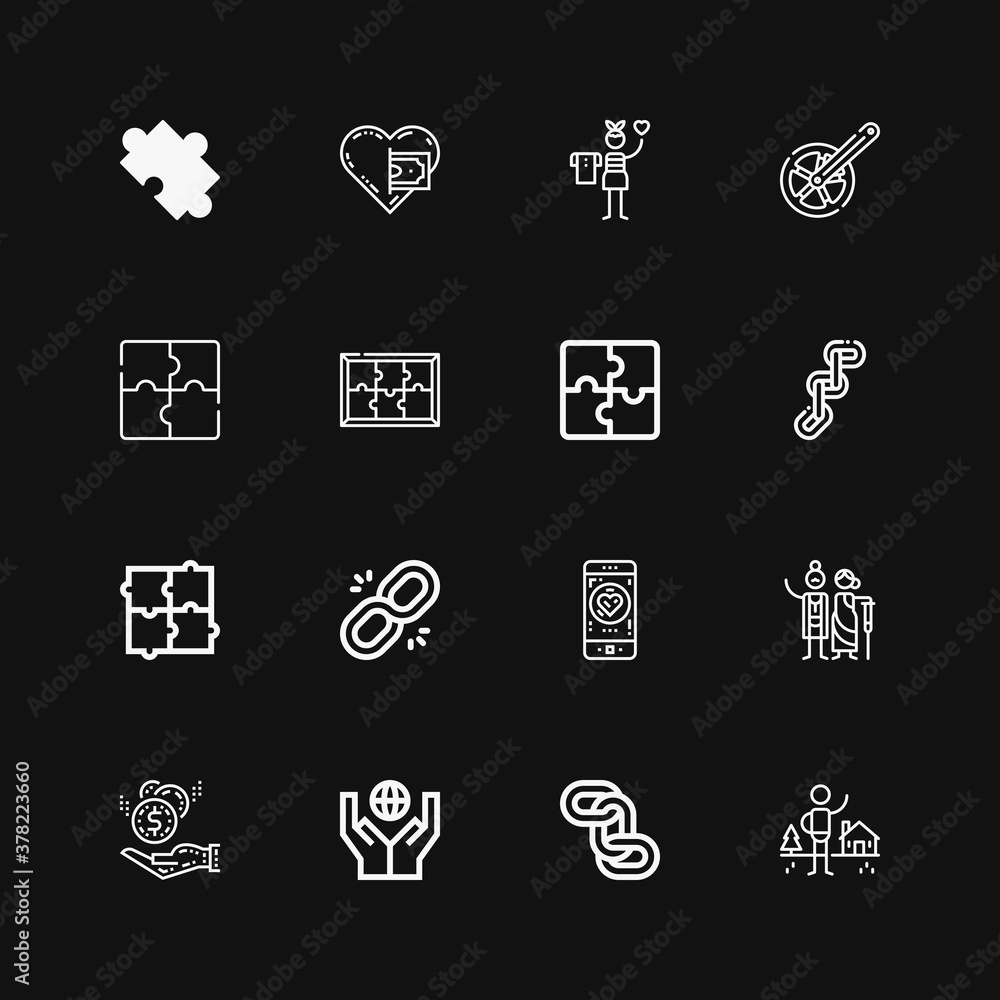 Editable 16 togetherness icons for web and mobile Editable 16 togetherness icons for web and mobile