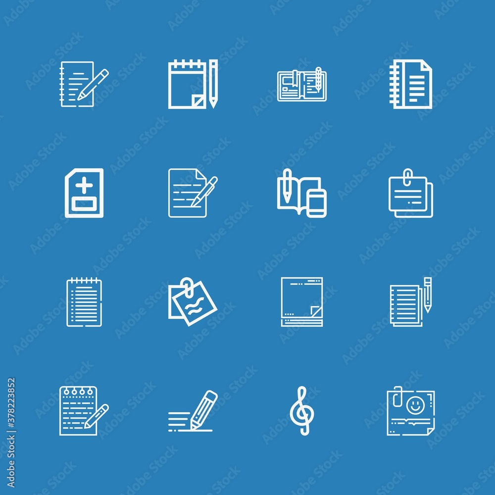 Editable 16 memo icons for web and mobile Editable 16 memo icons for web and mobile