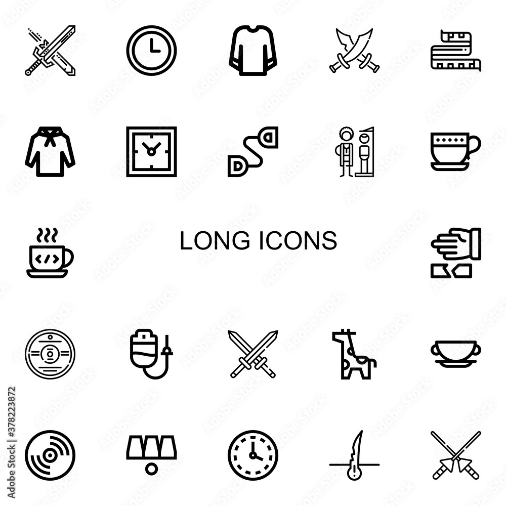 Fototapeta premium Editable 22 long icons for web and mobile