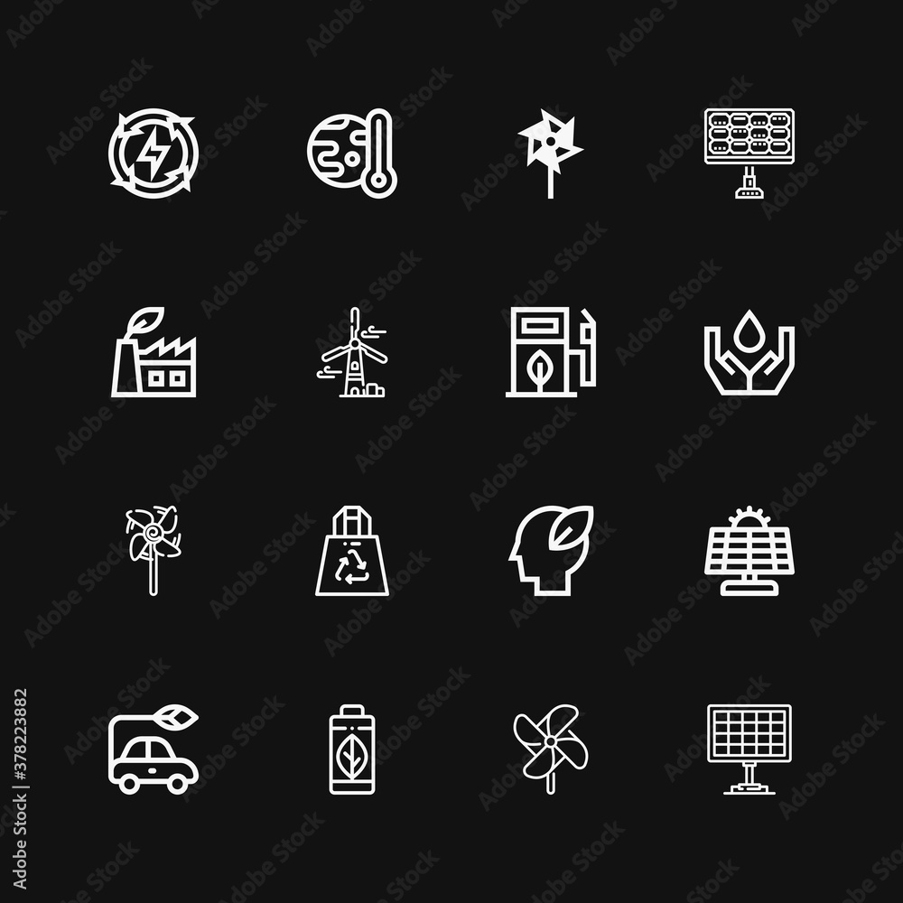 Editable 16 renewable icons for web and mobile Editable 16 renewable icons for web and mobile
