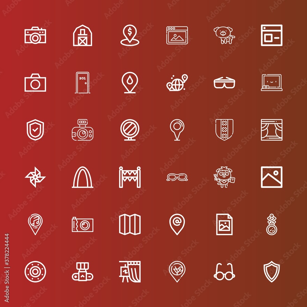 Editable 36 frame icons for web and mobile Editable 36 frame icons for web and mobile