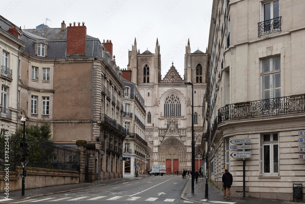 Naklejka premium Nantes Cathedral, Cathedral of St. Peter and St. Paul of Nantes, Nantes, France