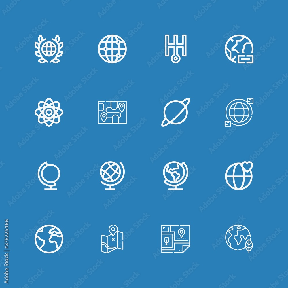 Editable 16 orbit icons for web and mobile Editable 16 orbit icons for web and mobile