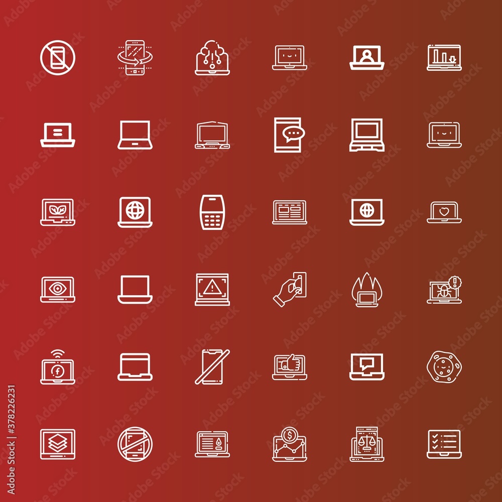 Editable 36 touchscreen icons for web and mobile Editable 36 touchscreen icons for web and mobile