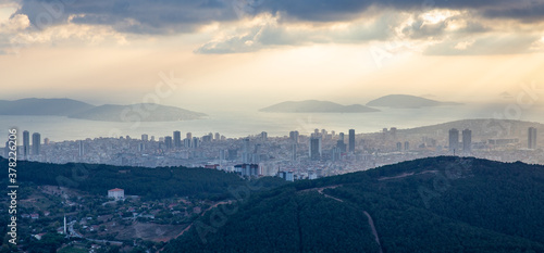 Photography Panoramic view of Istanbul from a high hill
