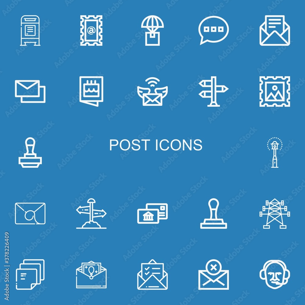 Editable 22 post icons for web and mobile Editable 22 post icons for web and mobile