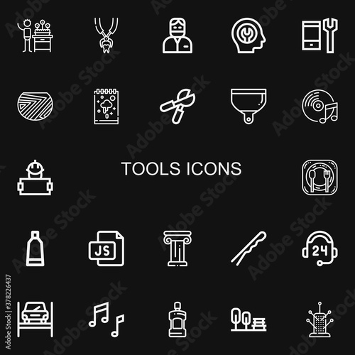 Editable 22 tools icons for web and mobile