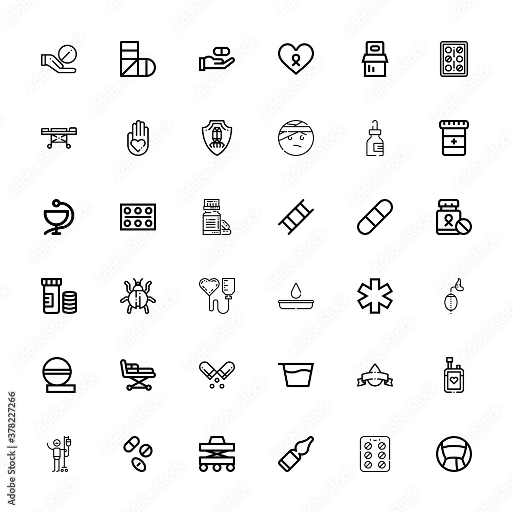 Editable 36 illness icons for web and mobile Editable 36 illness icons for web and mobile