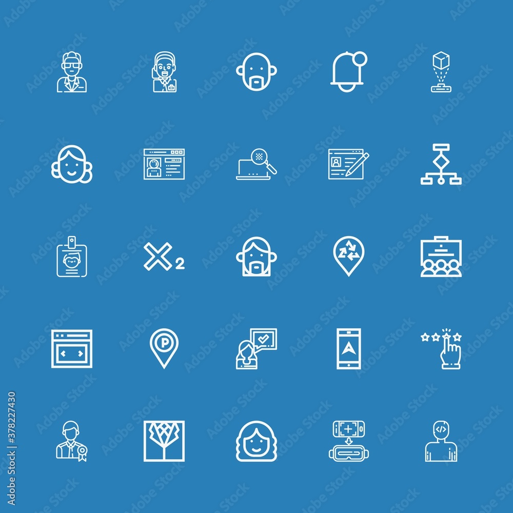 Editable 25 user icons for web and mobile Editable 25 user icons for web and mobile