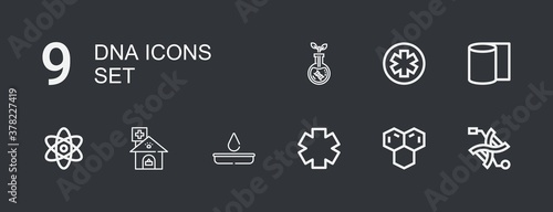 Editable 9 dna icons for web and mobile