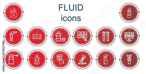 Editable 14 fluid icons for web and mobile