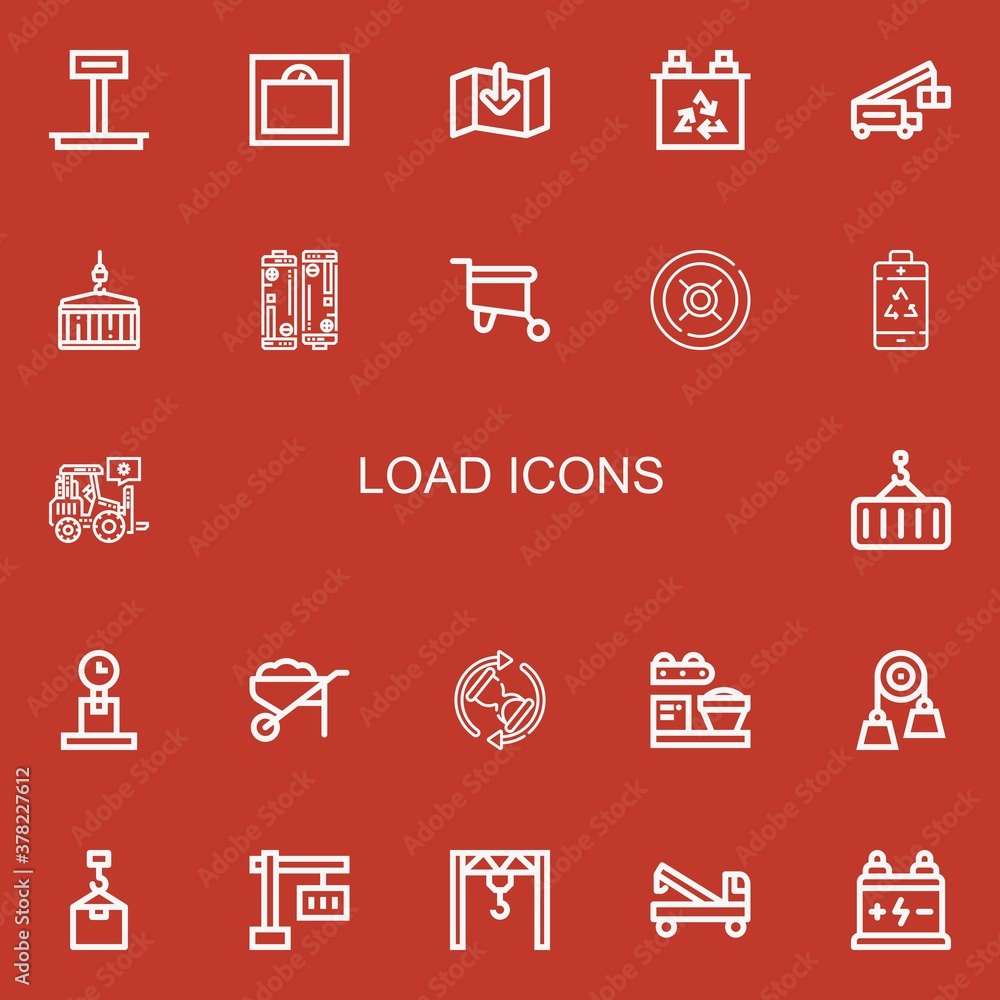 Editable 22 load icons for web and mobile Editable 22 load icons for web and mobile