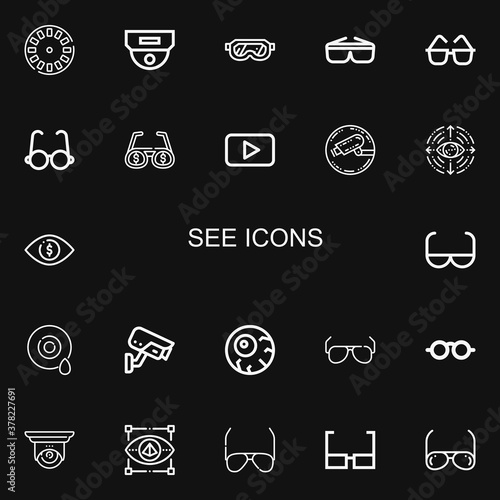 Editable 22 see icons for web and mobile