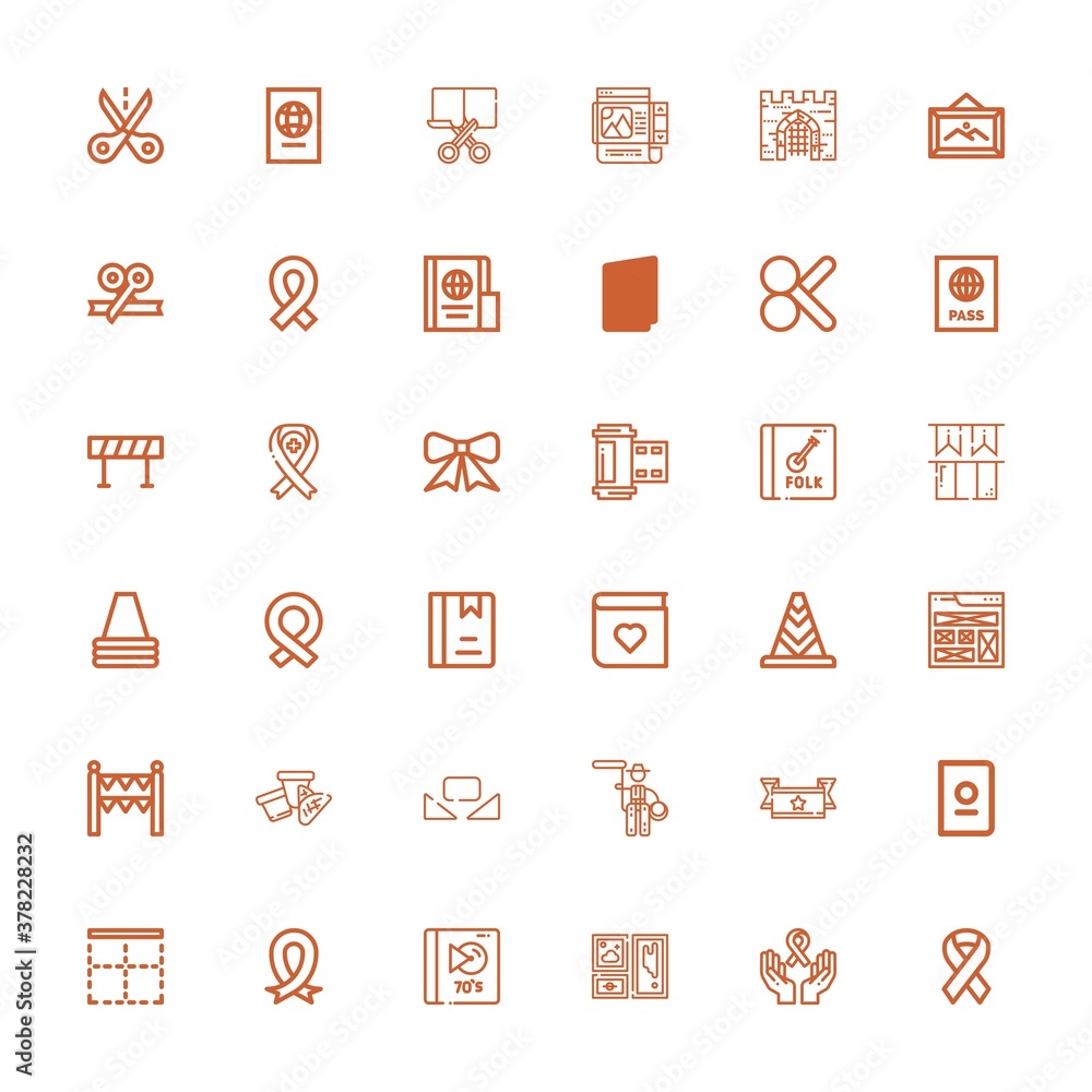 Editable 36 border icons for web and mobile Editable 36 border icons for web and mobile