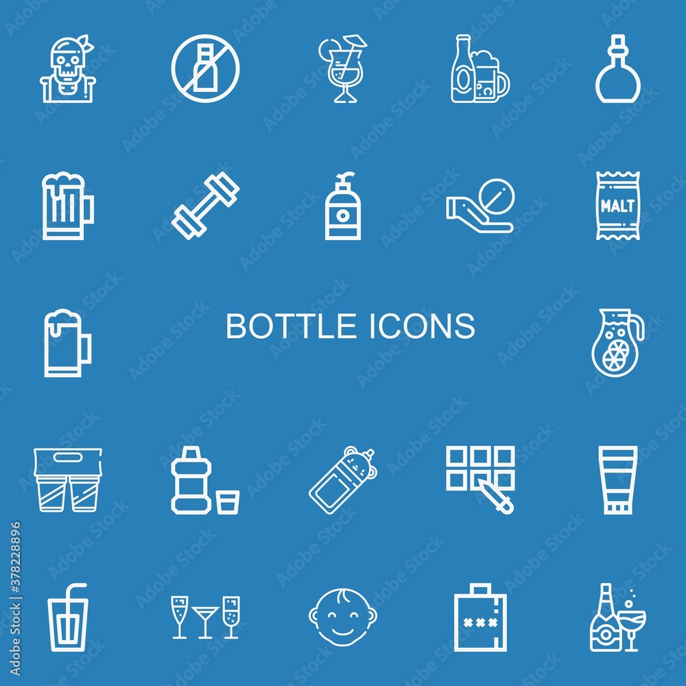 Editable 22 bottle icons for web and mobile Editable 22 bottle icons for web and mobile