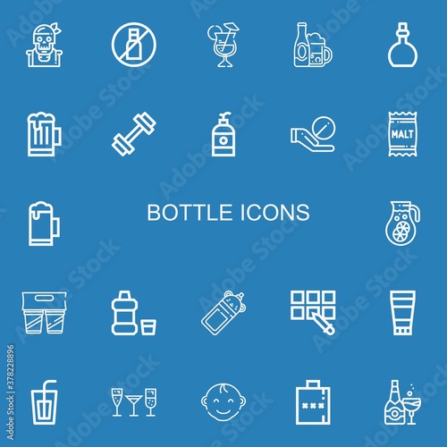 Editable 22 bottle icons for web and mobile