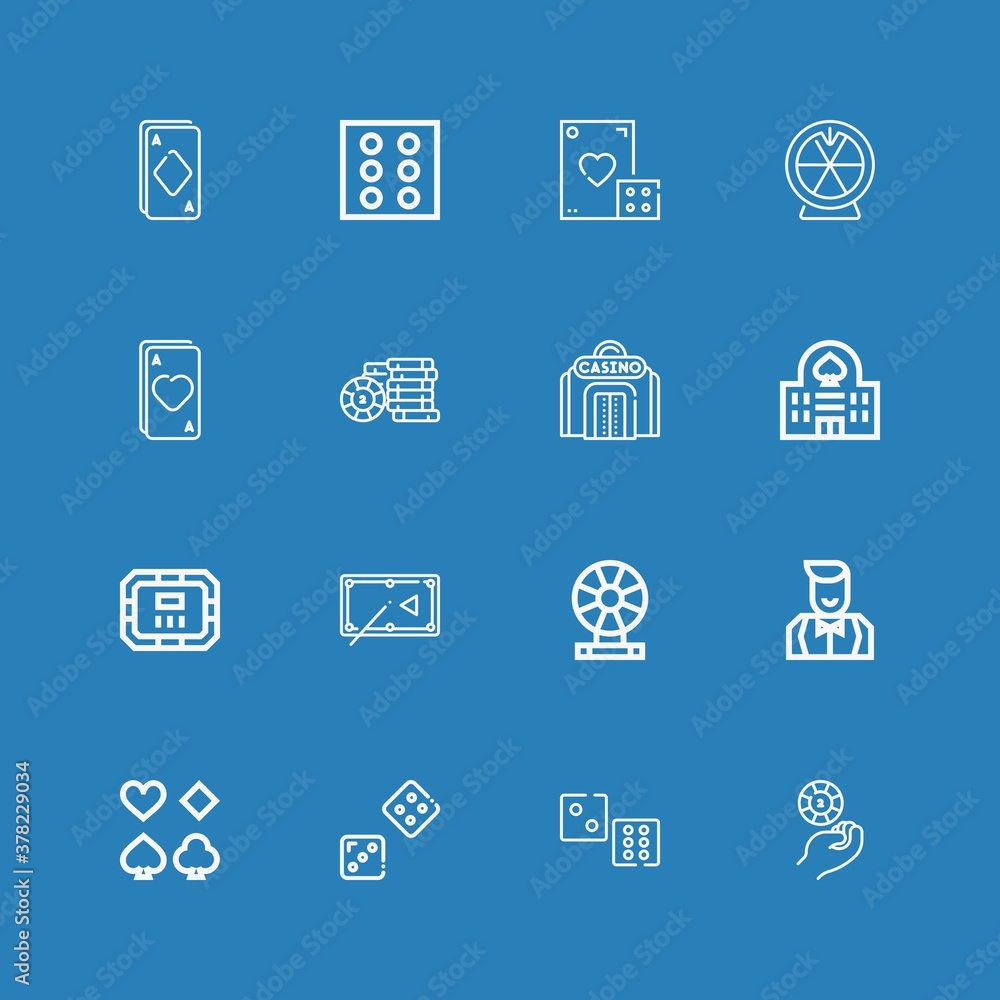 Editable 16 gambling icons for web and mobile Editable 16 gambling icons for web and mobile