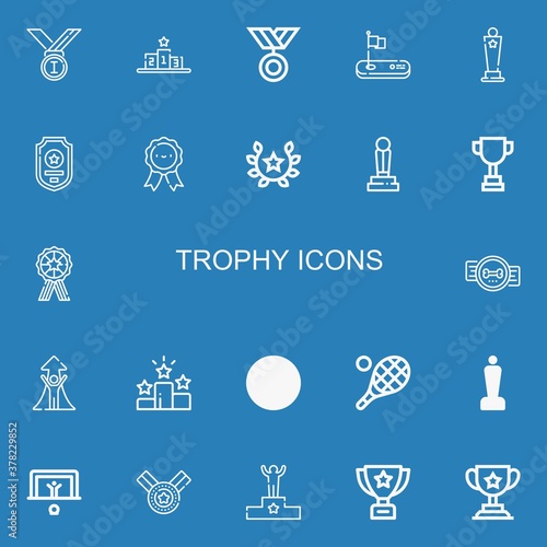 Editable 22 trophy icons for web and mobile