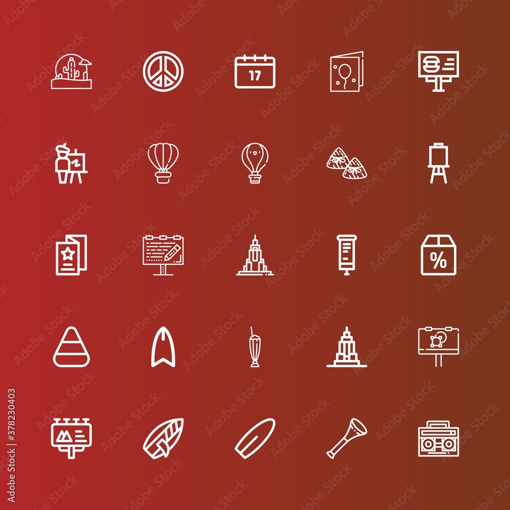 Editable 25 poster icons for web and mobile Editable 25 poster icons for web and mobile