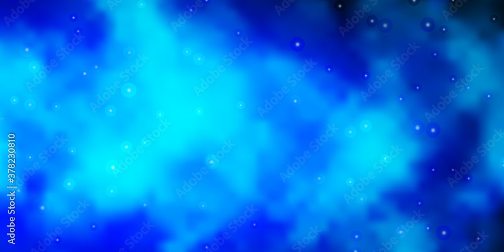 Light BLUE vector template with neon stars. Shining colorful illustration with small and big stars. Design for your business promotion. Light BLUE vector template with neon stars. Shining colorful illustration with small and big stars. Design for your business promotion.