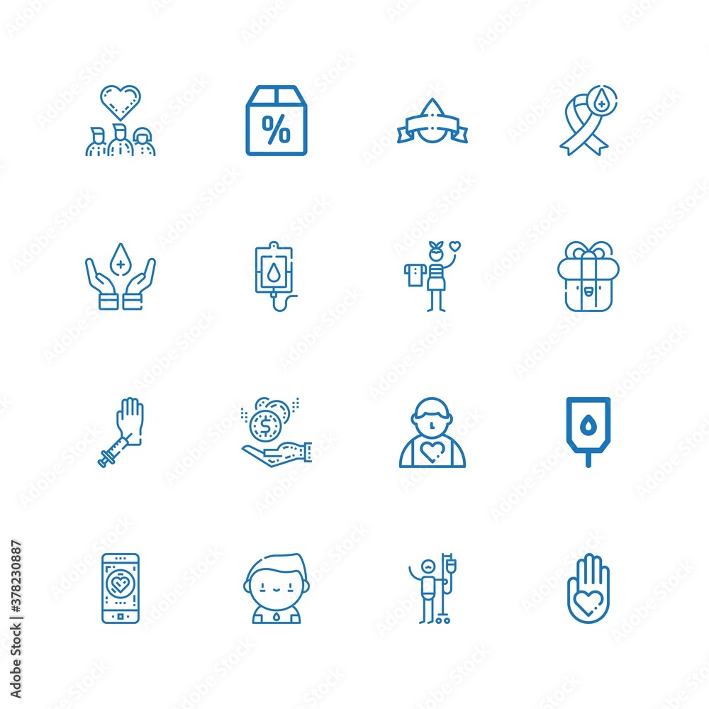 Editable 16 give icons for web and mobile