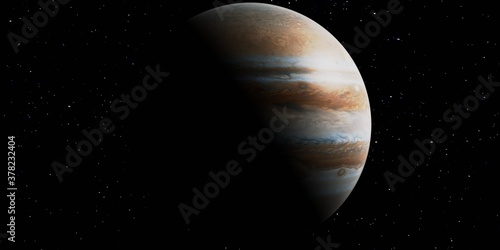 Photos 3D solar system series: Jupiter with stars in the background