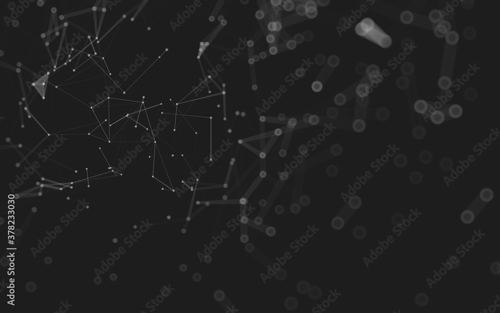 Abstract background. Molecules technology with polygonal shapes, connecting dots and lines. Connection structure. Big data visualization. Abstract background. Molecules technology with polygonal shapes, connecting dots and lines. Connection structure. Big data visualization.