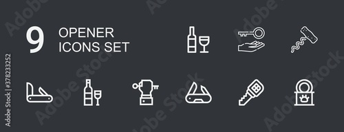 Editable 9 opener icons for web and mobile
