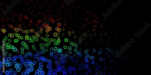Dark multicolor vector texture with disks.