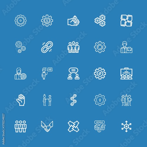 Editable 25 cooperation icons for web and mobile