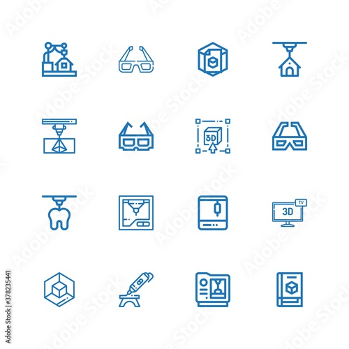 Editable 16 d icons for web and mobile