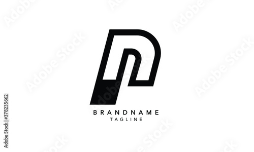 Alphabet letters Initials Monogram logo NP, PN, N and P