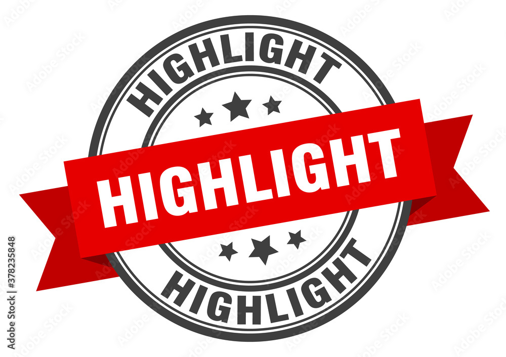 Obraz premium highlight label sign. round stamp. band. ribbon
