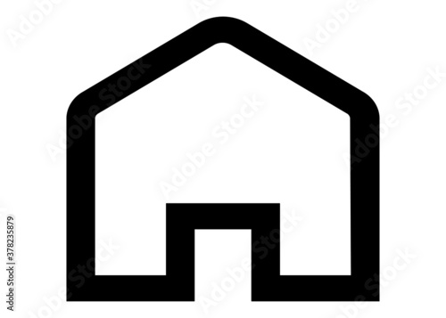 Home icon. House symbol illustration vector to be used in web applications. House flat pictogram isolated. Stay home. Line icon representing house for web site or digital apps