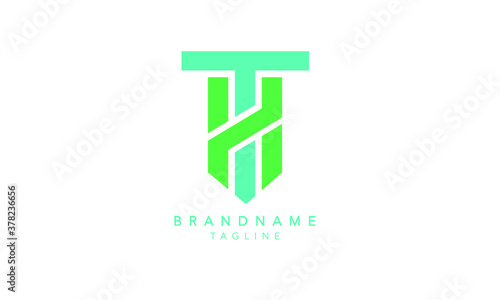 
Alphabet letters Initials Monogram logo TH, HT, T and H
