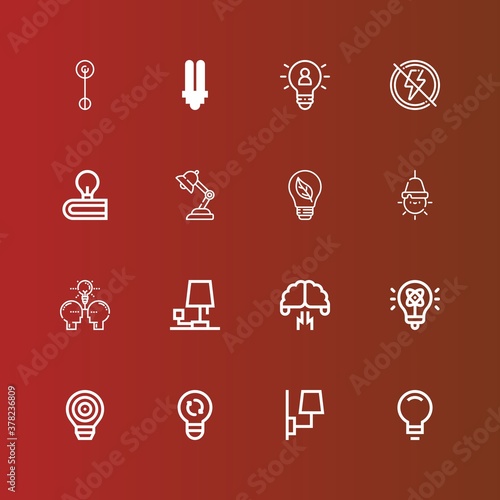 Editable 16 lightbulb icons for web and mobile © Nadir