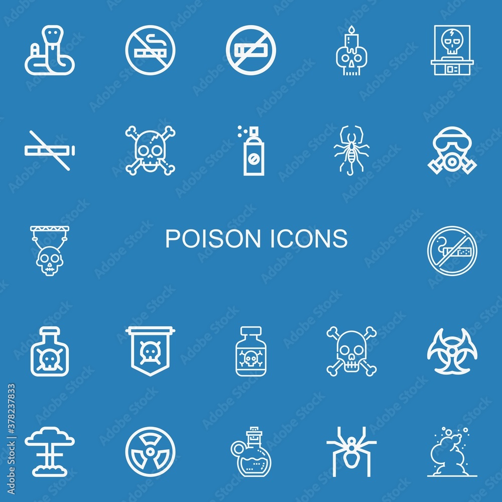 Editable 22 poison icons for web and mobile Editable 22 poison icons for web and mobile