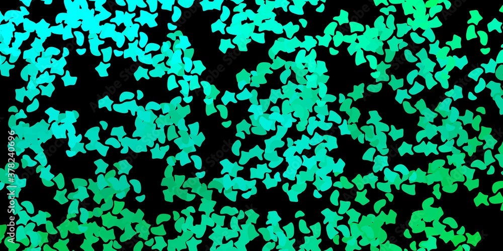 Dark green vector backdrop with chaotic shapes.