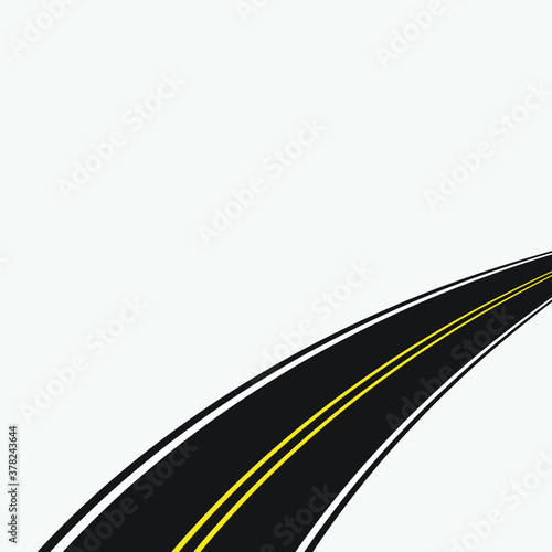 Vector highway path long street asphalt