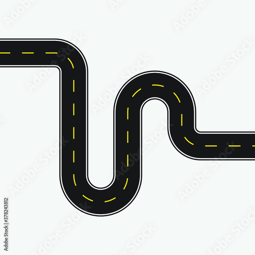 Vector highway path long street asphalt