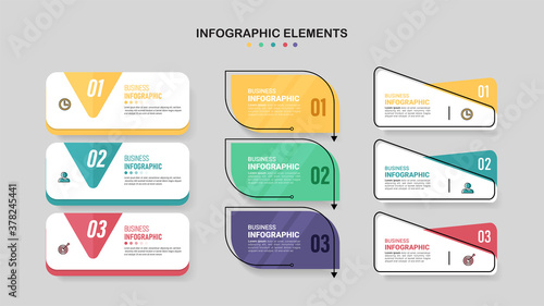 infographics element collection with flat style. minimal banner. vector illustration.