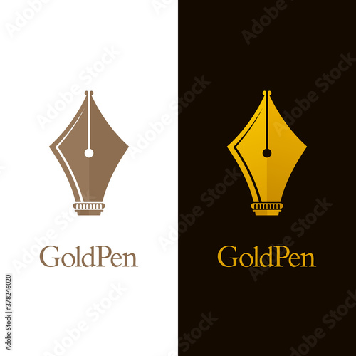 Gold Colored Pen Logos