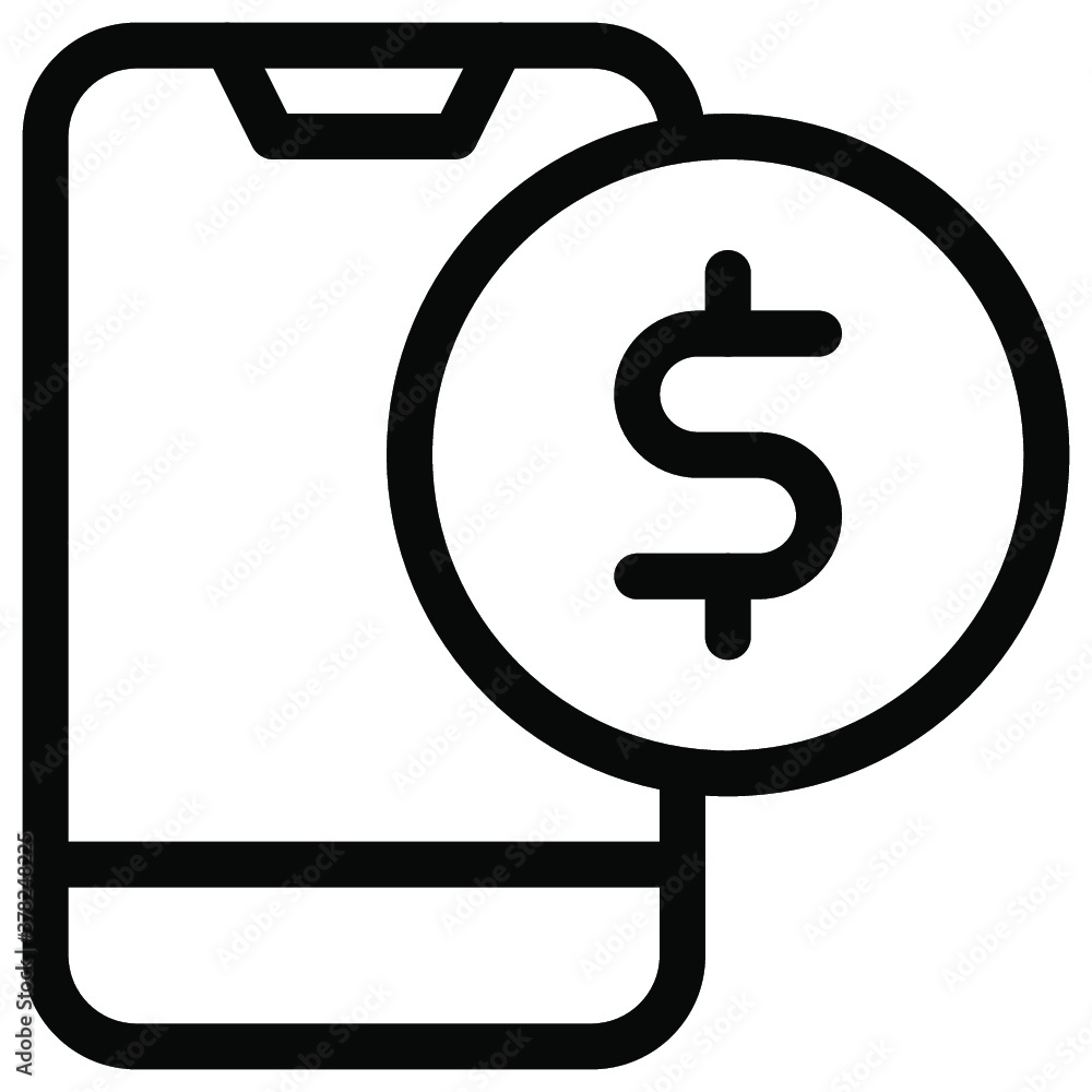 Smartphone icon. line icon. vector icon. vector illustration Smartphone icon. line icon. vector icon. vector illustration