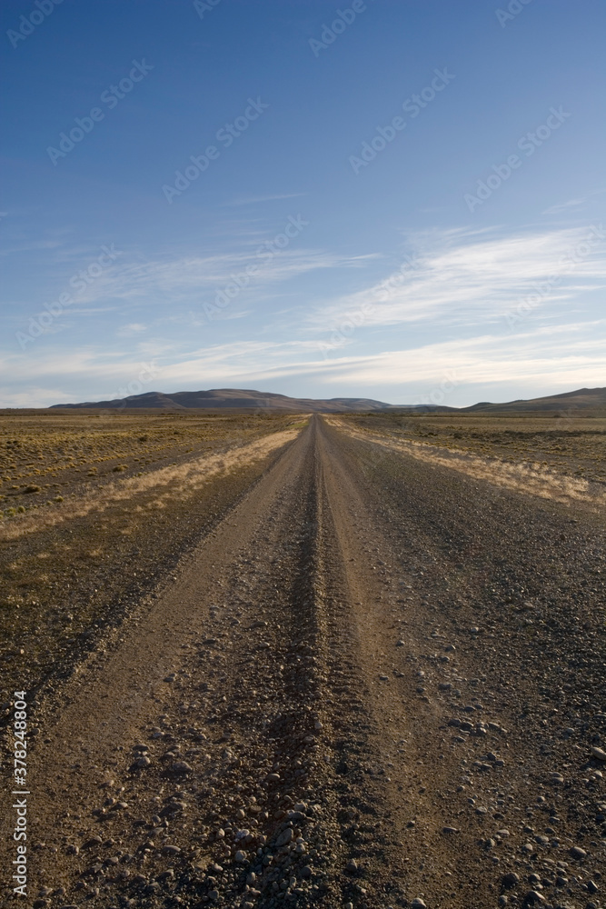 Empty Gravel Highway, Patagonia, Argentina