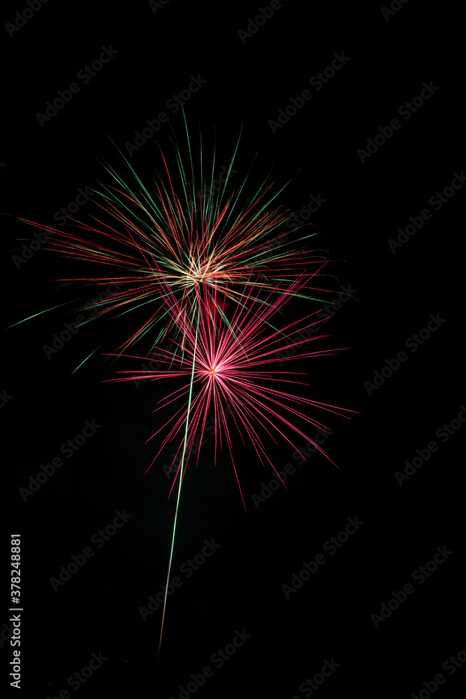 4th of July and new year Fireworks in the night sky. Firework concept background. 4th of July and new year Fireworks in the night sky. Firework concept background.
